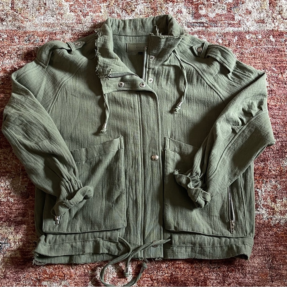 NWOT Blank NYC Army Green Cotton Utility Jacket XS